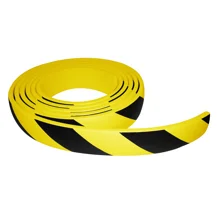 Schaumstoff-Schutzprofil SoftBumpers, selbstklebend – 5000×60 mm, gelb-schwarz