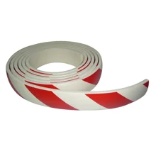 Schaumstoff-Schutzprofil SoftBumpers, selbstklebend – 5000×60 mm, rot-weiß