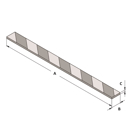 Schaumstoff-Schutzprofil SoftBumpers, selbstklebend – 750×60 mm, gelb-schwarz