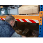 Schaumstoff-Schutzprofil SoftBumpers, selbstklebend – 750×60 mm, rot-weiß