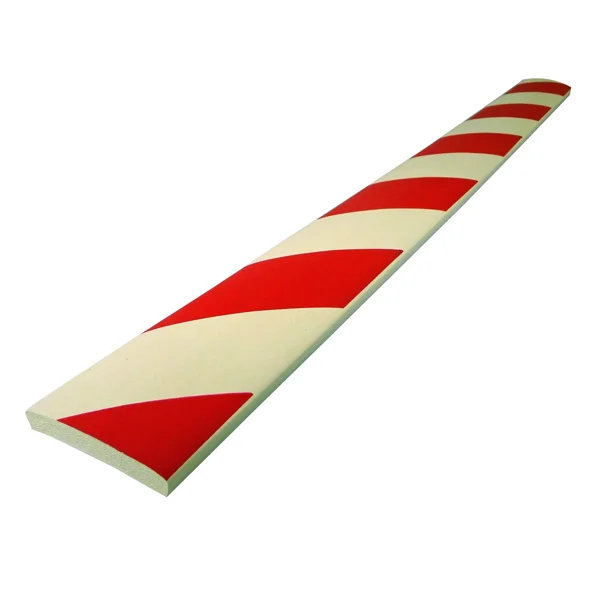 Schaumstoff-Schutzprofil SoftBumpers, selbstklebend – 750×60 mm, rot-weiß