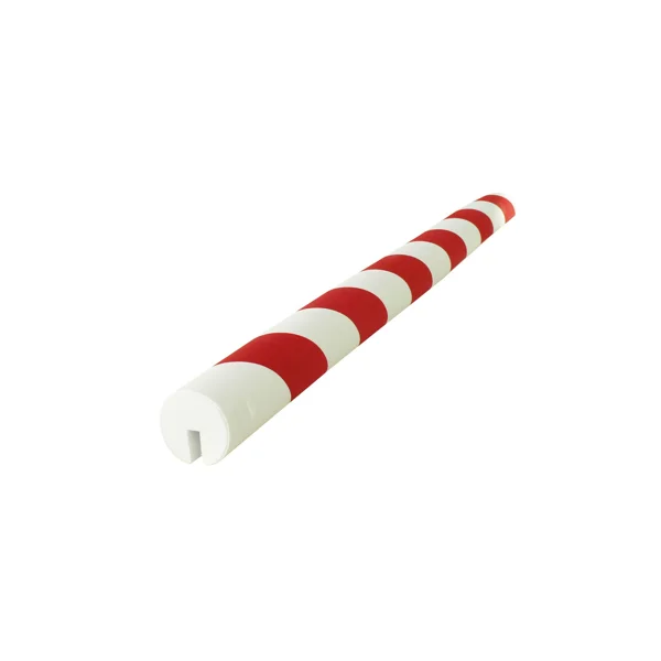 Schaumstoff-Schutzprofil SoftBumpers, selbstklebend für Stahlträger – 750×D.40 mm, rot-weiß