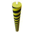 Schaumstoff-Schutzprofil SoftBumpers, selbstklebend für Stahlträger – 980× D.150 mm, gelb-schwarz