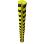 Schaumstoff-Schutzprofil SoftBumpers, selbstklebend für Stahlträger – 980× D.150 mm, gelb-schwarz