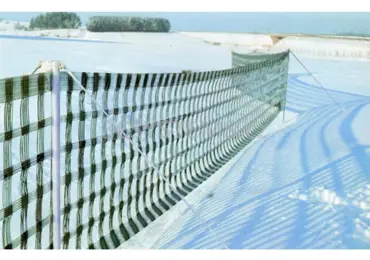 Schneefangzaun Maibach Typ B – Stahl/Duroplast, 1300 mm × 20 m