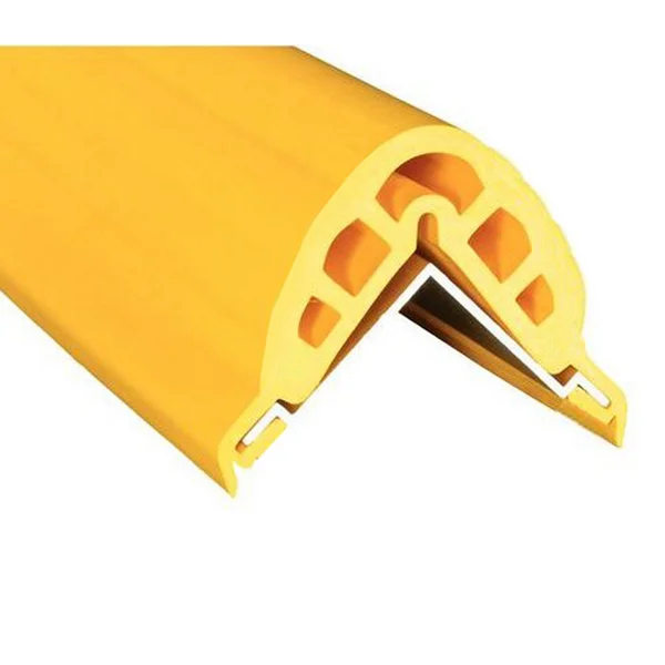 Schutzeckenprofil RubberAlu, abgerundet – Gummi mit Aluminiumprofil, 1140×50 mm