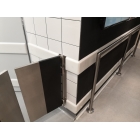 Schutzplatte WallProtec Hygienic mit abgeschrägter Kante – Kunststoff, Weiß/Milch, 2000×195 mm (1×/-)