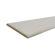 Schutzplatte WallProtec Hygienic mit abgeschrägter Kante – Kunststoff, Weiß/Milch, 2000×195 mm (2×/2×)