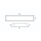 Schutzplatte WallProtec Premium mit abgeschrägter Kante – Kunststoff, Gelb, 2000×195 mm (1×/-)
