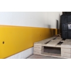 Schutzplatte WallProtec Premium mit abgeschrägter Kante – Kunststoff, Gelb, 2000×195 mm (1×/-)
