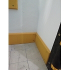 Schutzplatte WallProtec Premium mit abgeschrägter Kante – Kunststoff, Gelb, 2000×195 mm (1×/-)