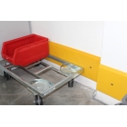 Schutzplatte WallProtec Premium mit abgeschrägter Kante – Kunststoff, Gelb, 2000×195 mm (1×/-)