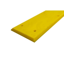 Schutzplatte WallProtec Premium mit abgeschrägter Kante – Kunststoff, Gelb, 2000×195 mm (2×/1×)