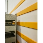 Schutzplatte WallProtec Premium mit abgeschrägter Kante – Kunststoff, Gelb, 2000×195 mm (2×/-)