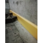 Schutzplatte WallProtec Premium mit abgeschrägter Kante – Kunststoff, Gelb, 2000×195 mm (2×/-)