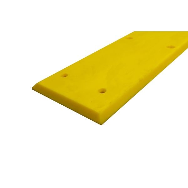 Schutzplatte WallProtec Premium mit abgeschrägter Kante – Kunststoff, Gelb, 2000×195 mm (2×/-)