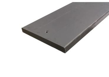 Schutzplatte, Wandschutz WallProtec Standard mit abgerundeten Kanten – Kunststoff, grau, 2000×200×15 mm