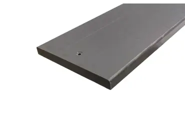 Schutzplatte, Wandschutz WallProtec Standard mit abgerundeten Kanten – Kunststoff, grau, 2000×200×15 mm