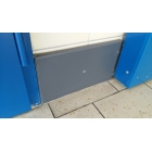 Schutzplatte, Wandschutz WallProtec Standard mit abgerundeten Kanten – Kunststoff, grau, 2000×200×20 mm