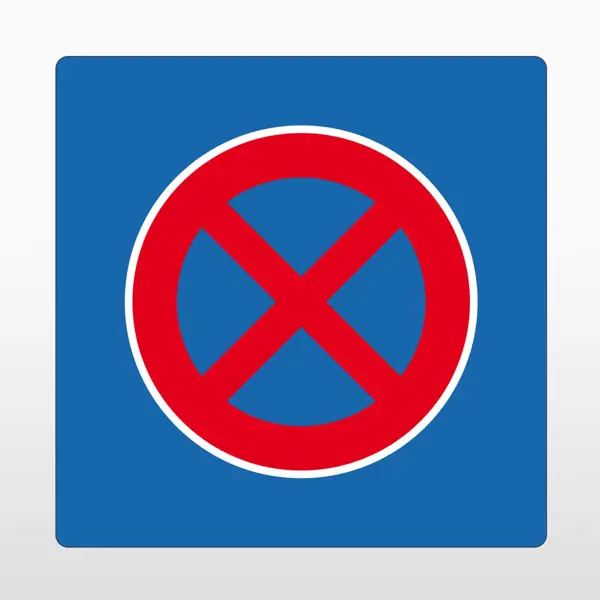 Selbstklebende Antirutsch-Straßenmarkierung, Absolutes Haltverbot – PVC, blau, 600×600 mm