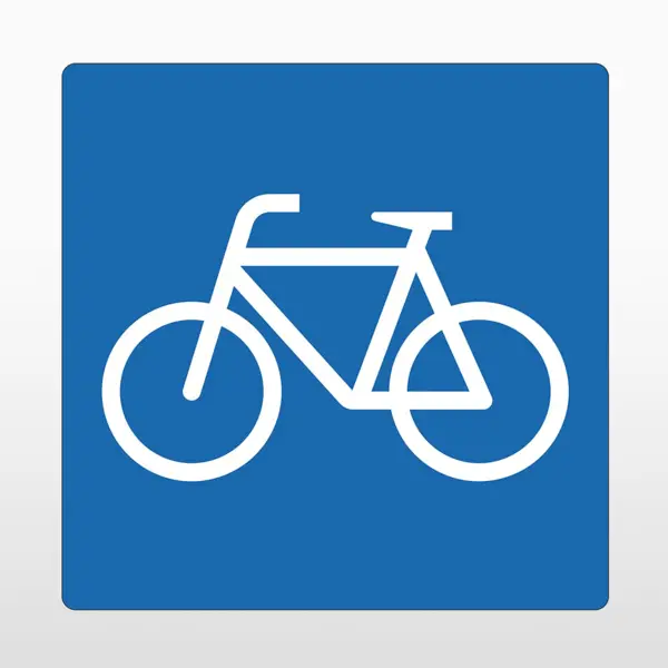 Selbstklebende Antirutsch-Straßenmarkierung, Fahrrad – PVC, blau, 600×600 mm