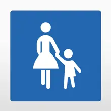 Selbstklebende Antirutsch-Straßenmarkierung, Familie – PVC, blau, 400×400 mm