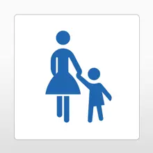 Selbstklebende Antirutsch-Straßenmarkierung, Familie – PVC, weiß, 400×400 mm