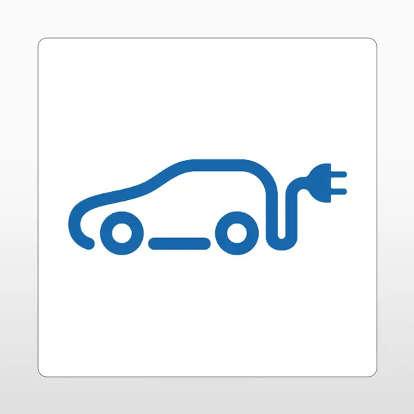 Selbstklebende Antirutsch-Straßenmarkierung, Ladestation 2 – PVC, weiß, 800×800 mm