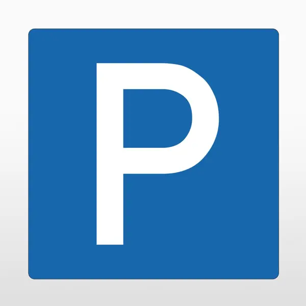 Selbstklebende Antirutsch-Straßenmarkierung, Parkplatz – PVC, blau, 800×800 mm