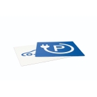 Selbstklebende Antirutsch-Straßenmarkierung, Parkplatz – PVC, weiß, 800×800 mm