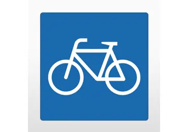 Selbstklebende Antirutsch-Straßenmarkierung – PVC, Fahrrad, blau