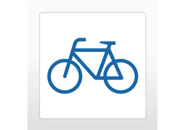 Selbstklebende Antirutsch-Straßenmarkierung – PVC, Fahrrad, weiß