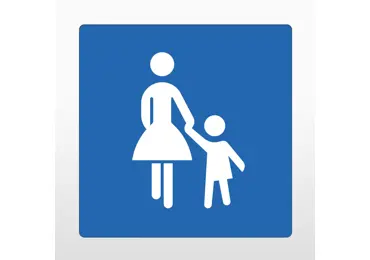 Selbstklebende Antirutsch-Straßenmarkierung – PVC, Familie, blau