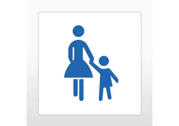 Selbstklebende Antirutsch-Straßenmarkierung – PVC, Familie, weiß