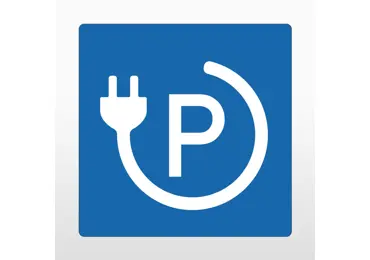 Selbstklebende Antirutsch-Straßenmarkierung – PVC, Ladestation 1, blau