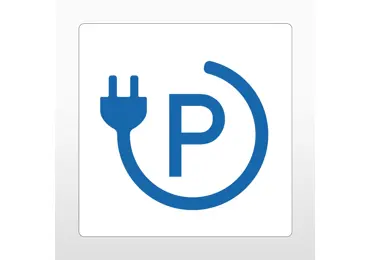 Selbstklebende Antirutsch-Straßenmarkierung – PVC, Ladestation 1, weiß