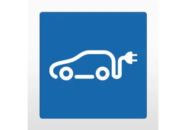 Selbstklebende Antirutsch-Straßenmarkierung – PVC, Ladestation 2, blau