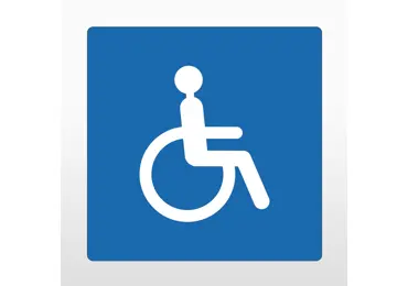 Selbstklebende Antirutsch-Straßenmarkierung – PVC, Rollstuhlfahrer, blau