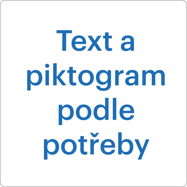 Selbstklebende Antirutsch-Straßenmarkierung, Text und Piktogramm nach Bedarf – PVC, weiß, 800×800 mm