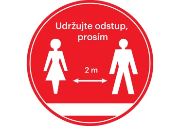 Selbstklebende Bodenmarkierung, Abstand halten – Polycarbonat, D 600 mm