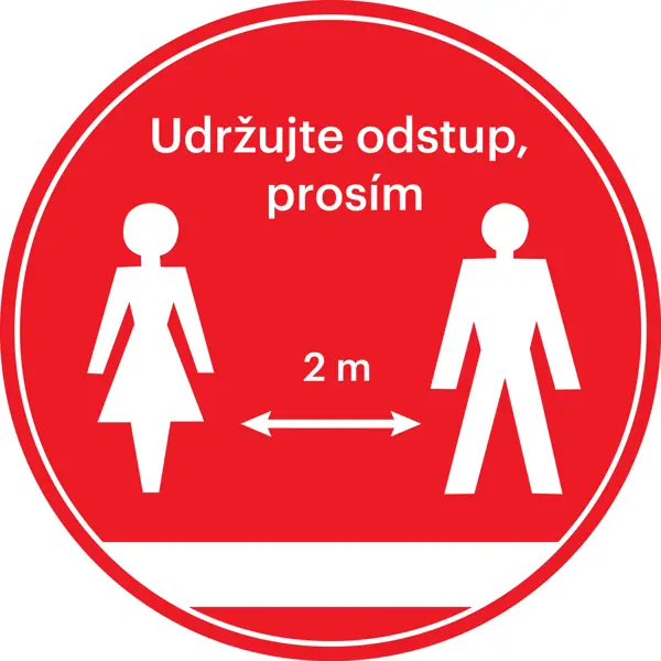 Selbstklebende Bodenmarkierung, Abstand halten – Polycarbonat, D 600 mm