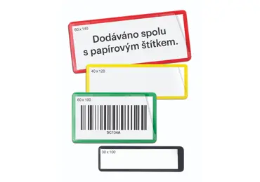 Selbstklebende Etikettentaschen, farbig