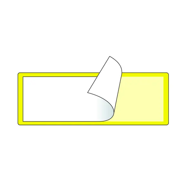Selbstklebende Etikettentaschen – gelb, 60×100 mm, 100er-Pack