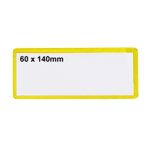 Selbstklebende Etikettentaschen – gelb, 60×140 mm, 100er-Pack