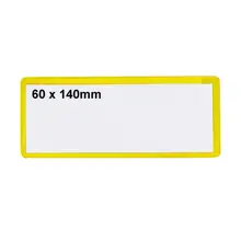 Selbstklebende Etikettentaschen – gelb, 60×140 mm, 100er-Pack