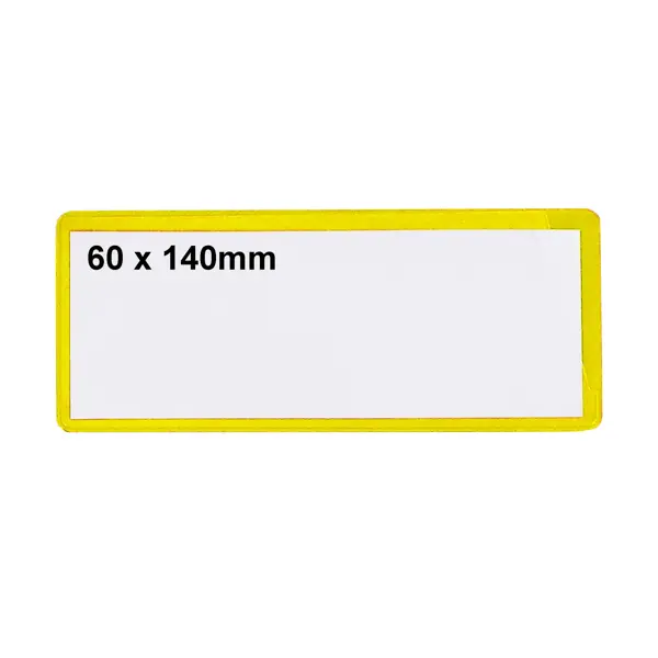 Selbstklebende Etikettentaschen – gelb, 60×140 mm, 100er-Pack