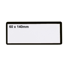 Selbstklebende Etikettentaschen – schwarz, 60×140 mm, 100er-Pack