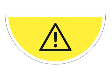 Selbstklebende flache Antirutsch-Markierung (Halbkreis) – Allgemeine Warnung