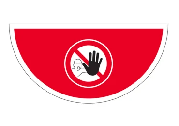 Selbstklebende flache Antirutsch-Markierung (Halbkreis) – Zutritt verboten