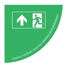 Selbstklebende flache Antirutsch-Markierung (Viertelkreis), 